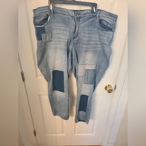 Cato size 24 denim patch jeans